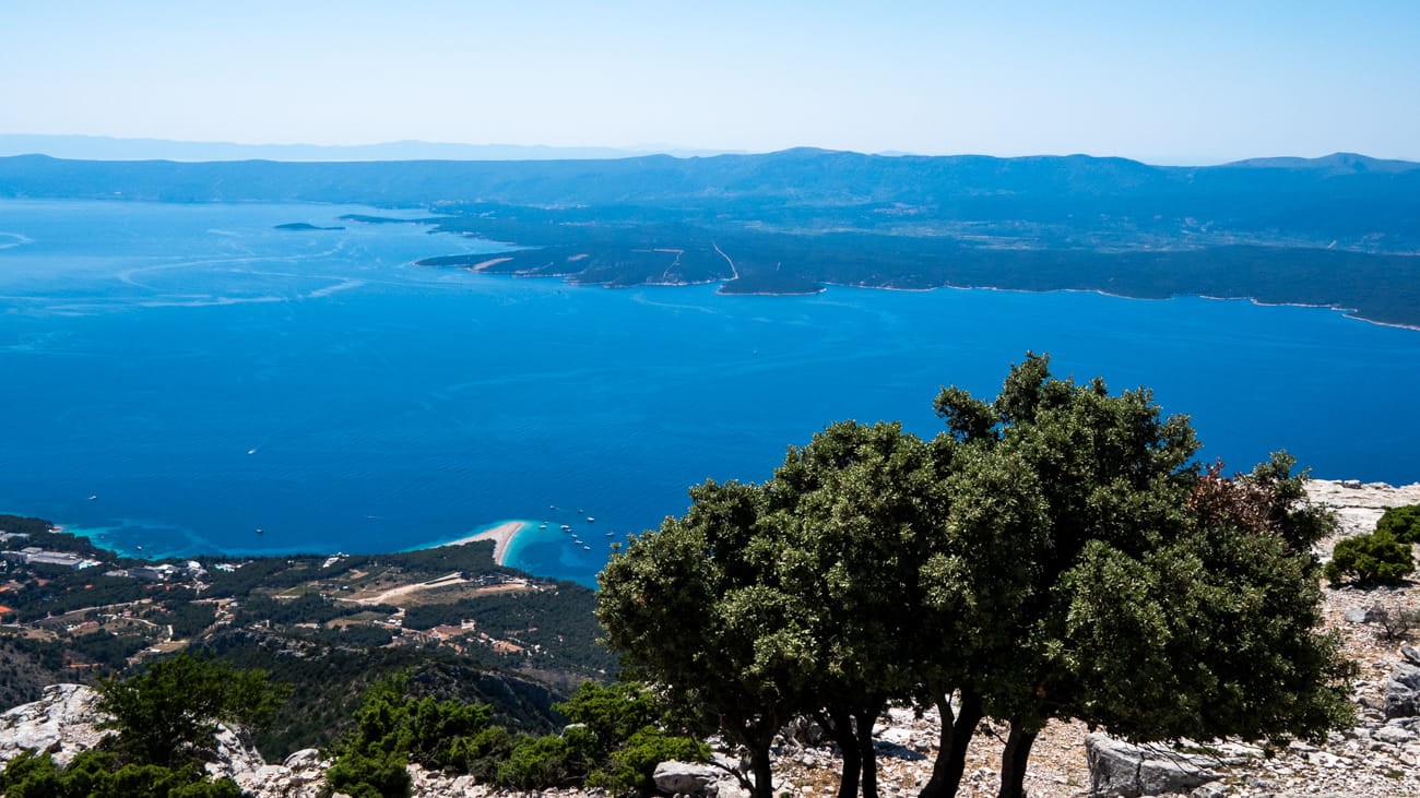 Vidova Gora uitzicht over Zlatni Rat